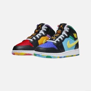 Air Jordan 1 Mid GS Championships Kids sz 2Y